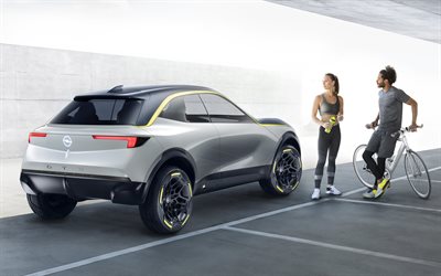 Opel GT X Experimentales, 2018, vista posterior, exterior, crossover el&#233;ctrico, coches el&#233;ctricos, Opel