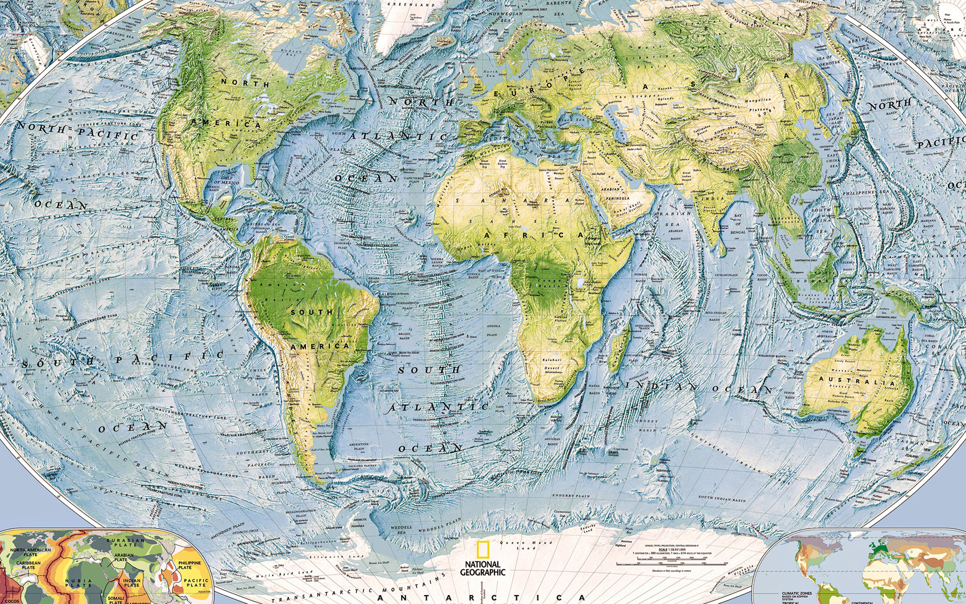 Планета земля атлас. Географическая карта.
