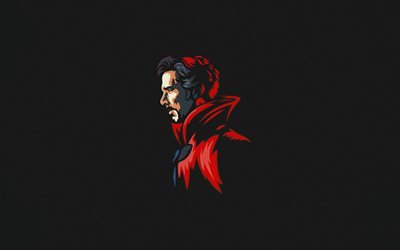 Doctor Strange, minimalismi, muotokuva, Doctor Strange taide, Doctor Strange minimalismi, luova taide