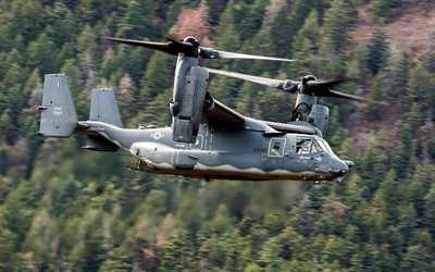 bell boeing v-22 osprey, rotor basculante estadounidense, v-22, usaf, rotor basculante militar, ee uu, aviaci&#243;n militar