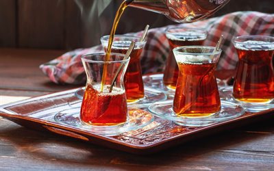 tazze da t&#232;, t&#232; turco, bicchieri da t&#232;, concetti di t&#232;, tea party