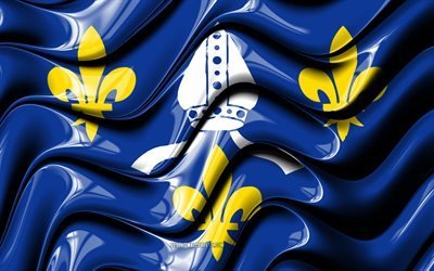 Saintonge bandera, 4k, las Provincias de Francia, distritos administrativos, la Bandera de la Saintonge, arte 3D, Saintonge, provincias francesas, Saintonge 3D de la bandera, Francia, Europa