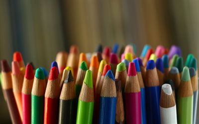 matite colorate, astucci per matite, variet&#224; di concetti, matite diverse, istruzione, matite, selezione del colore