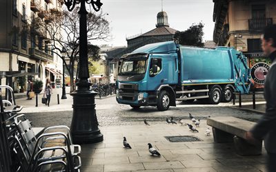 Volvo FE, 2018, arredo urbano, servizi di utilit&#224;, camion dei rifiuti, raccolta rifiuti concetti, moderno, nuovo camion, Volvo